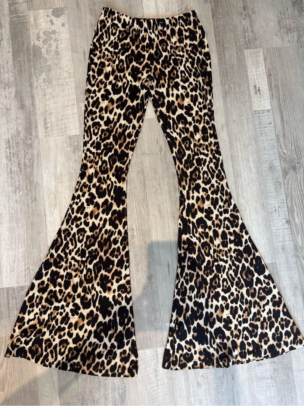 By Together Leopard Print Flared Pants - Tan & Black